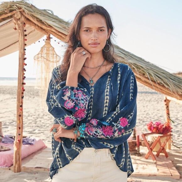 Sundance Tops Sundance Joy In Beauty Shibori Tie Dye Floral